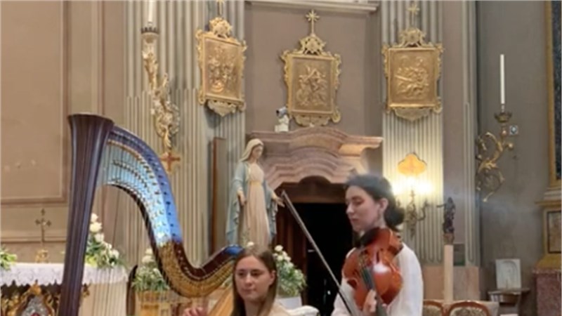 Harp and Violin - live